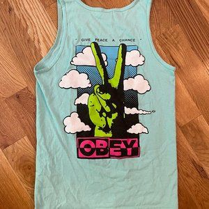 NWOT Men's Obey Blue Tank Top - size S